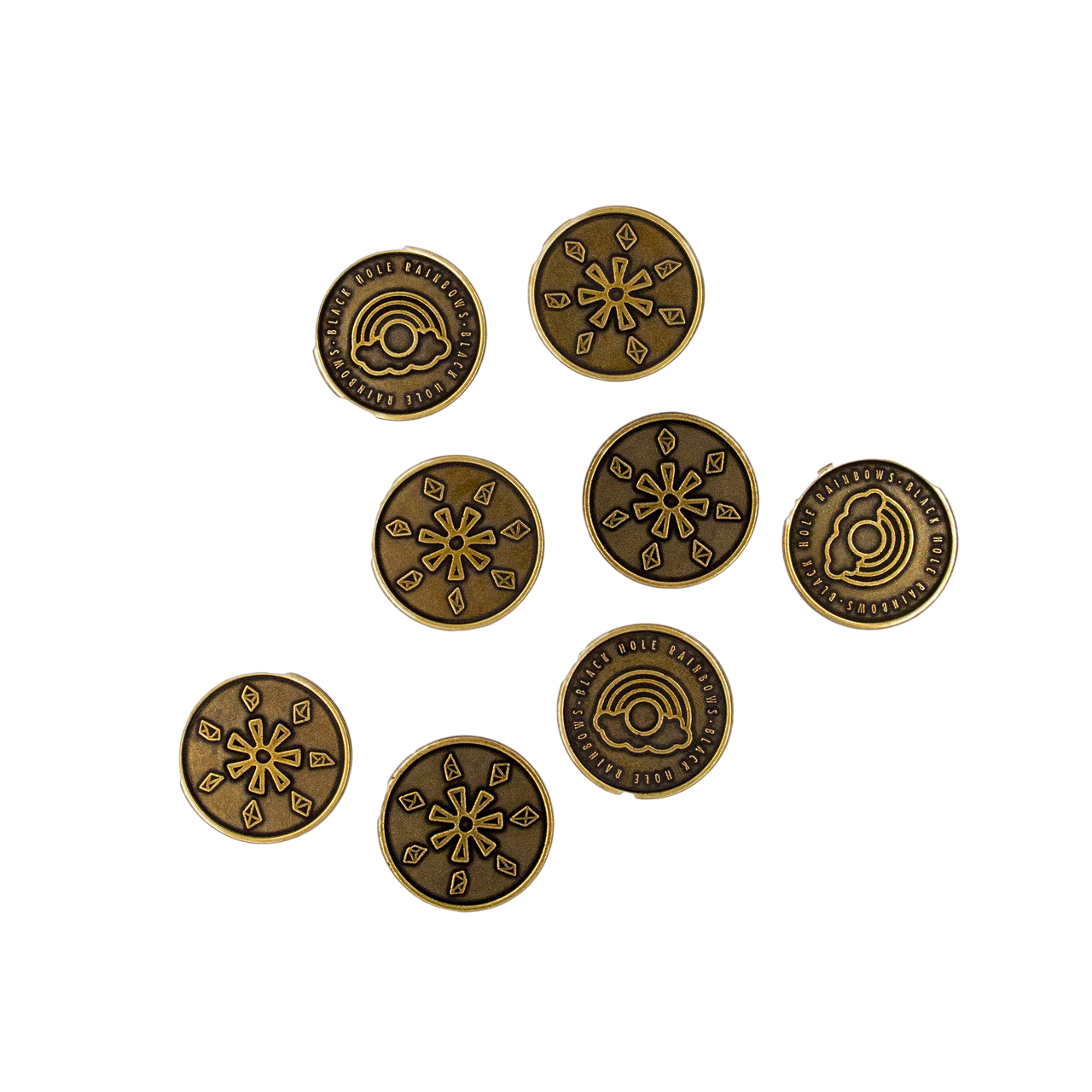 Black Hole Rainbows Board Game Tokens