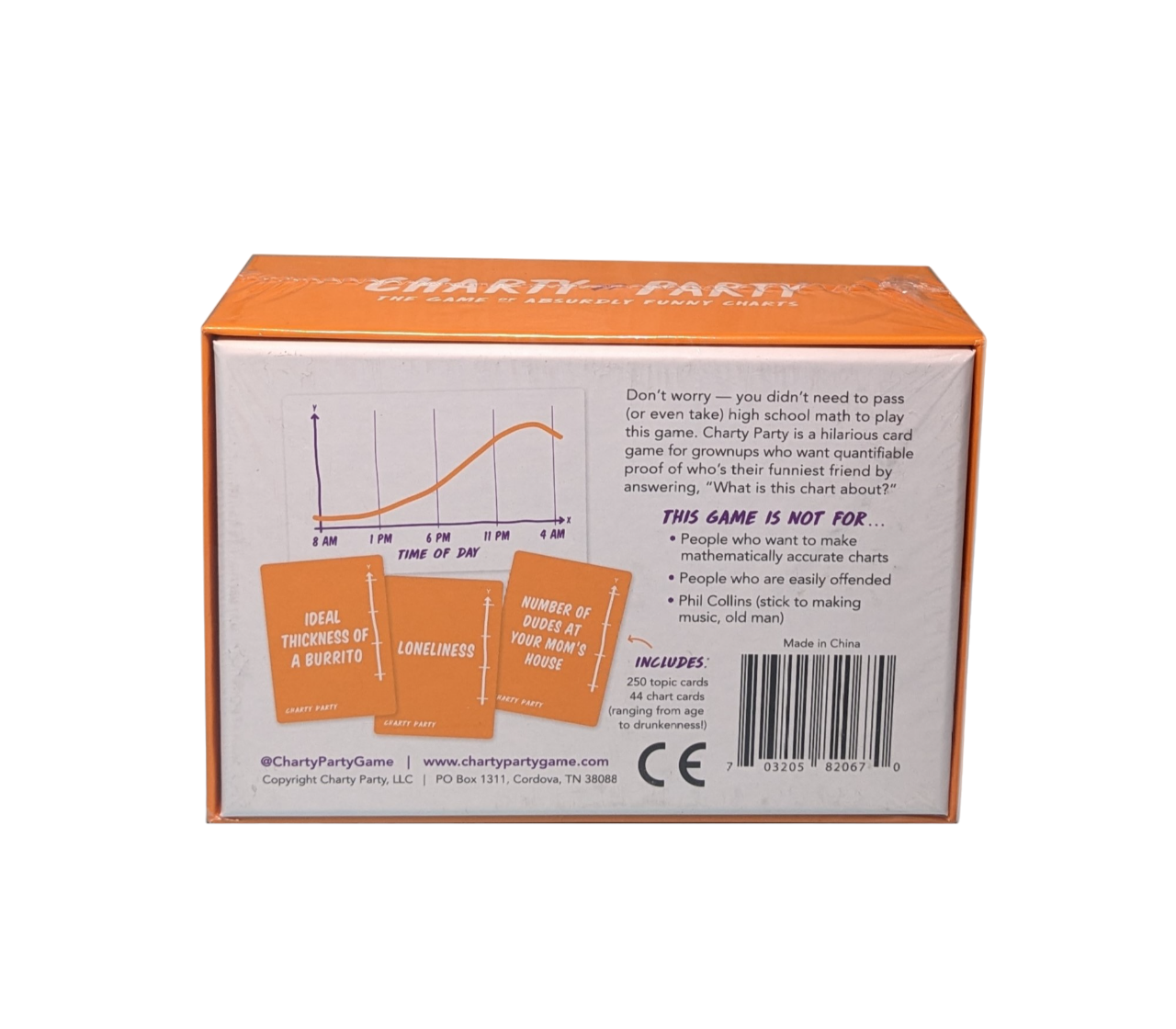 Charty Party Adult Board Game Box Back