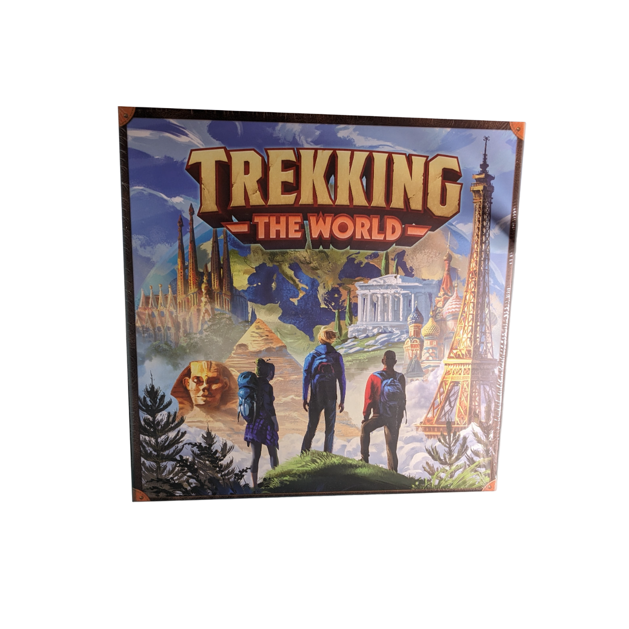 Trekking the World family adventure educational board game box front
