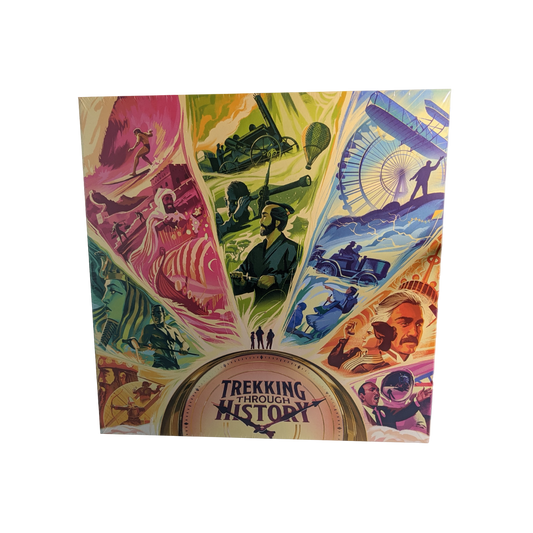 Trekking through history kickstarter edition family adventure educational board game box front