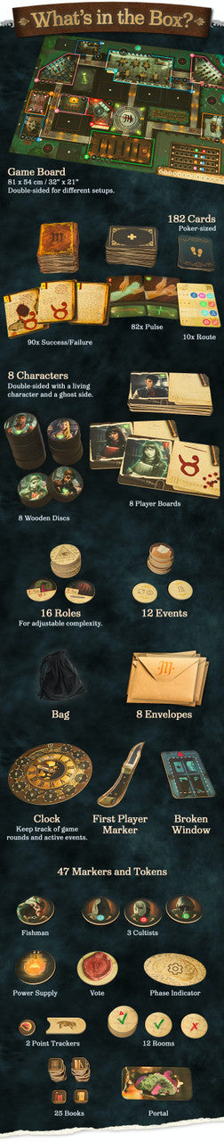 Among Cultists Board Game Components