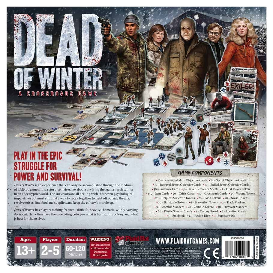Dead of Winter Board Game Box Back