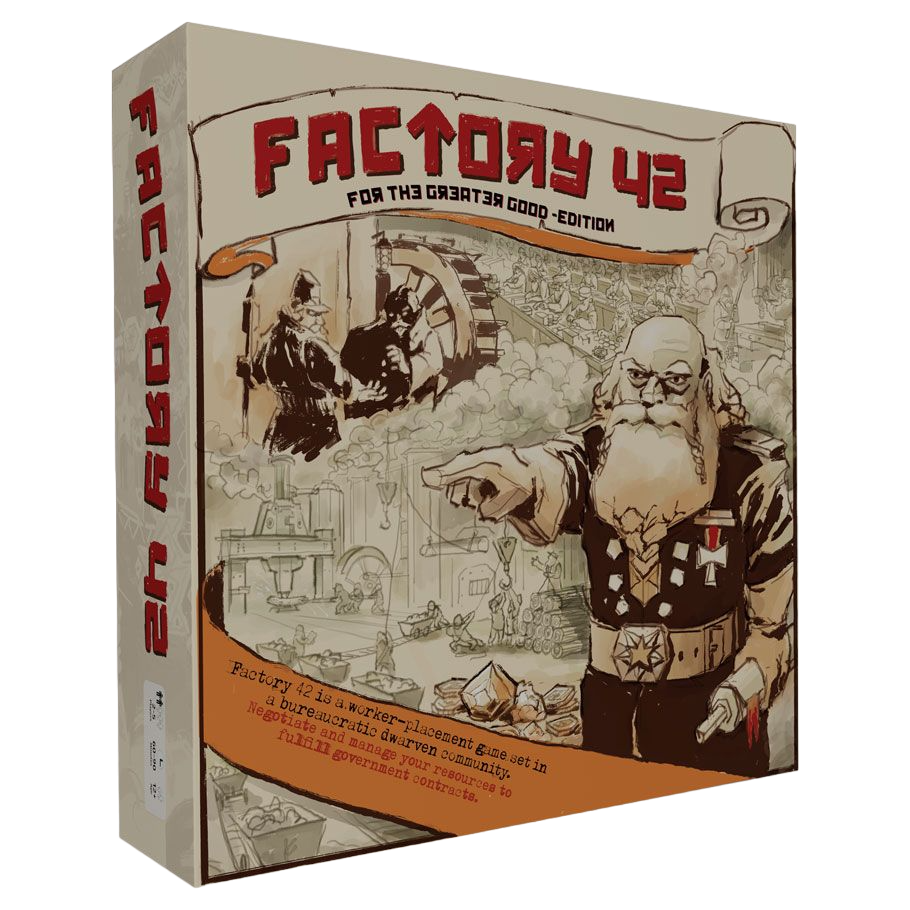 Factory 42: For the Greater Good Edition Board Game Box Front