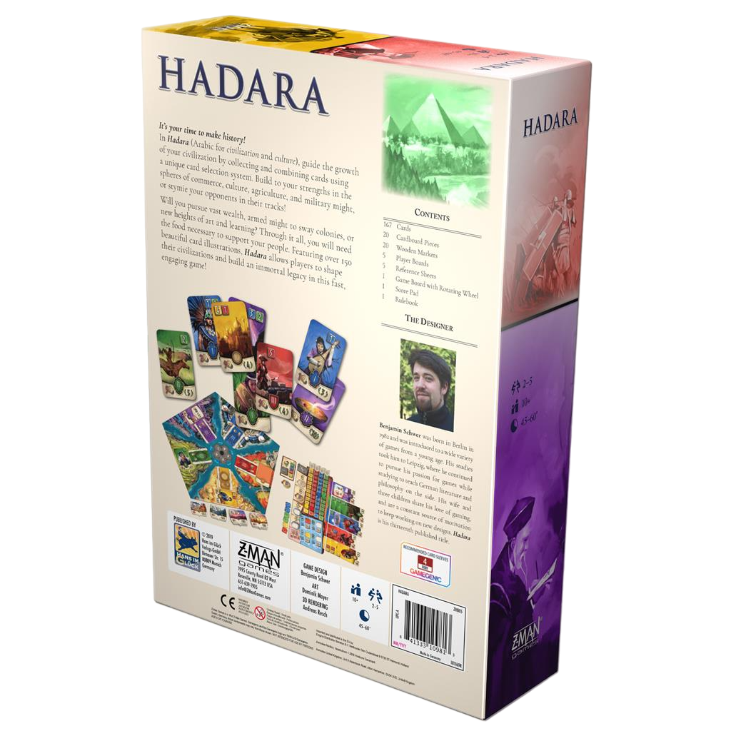 Hadara strategic city buileing board game cover back