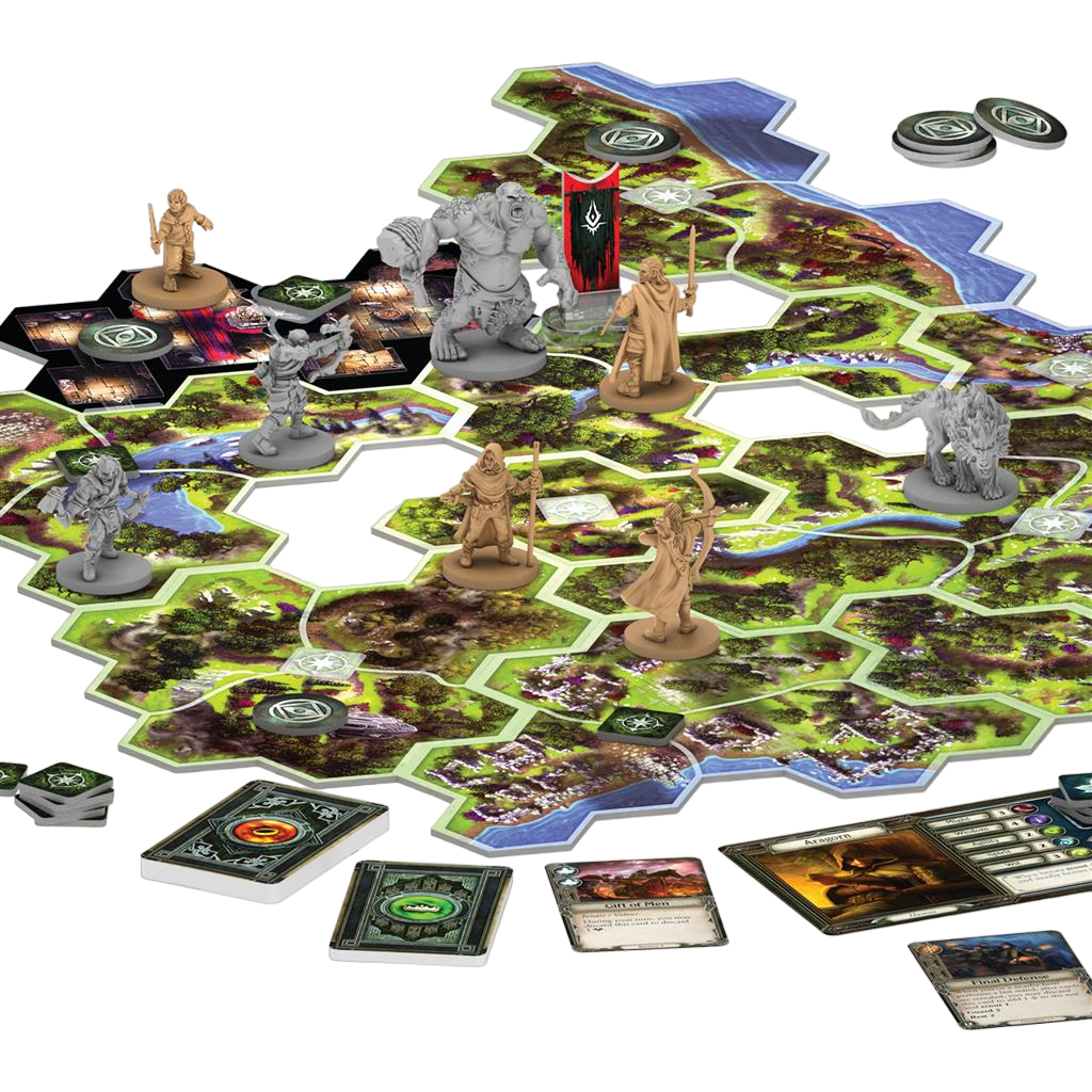 Lord of the Rings: Journeys in Middle Earth cooperative app driven board game play set up