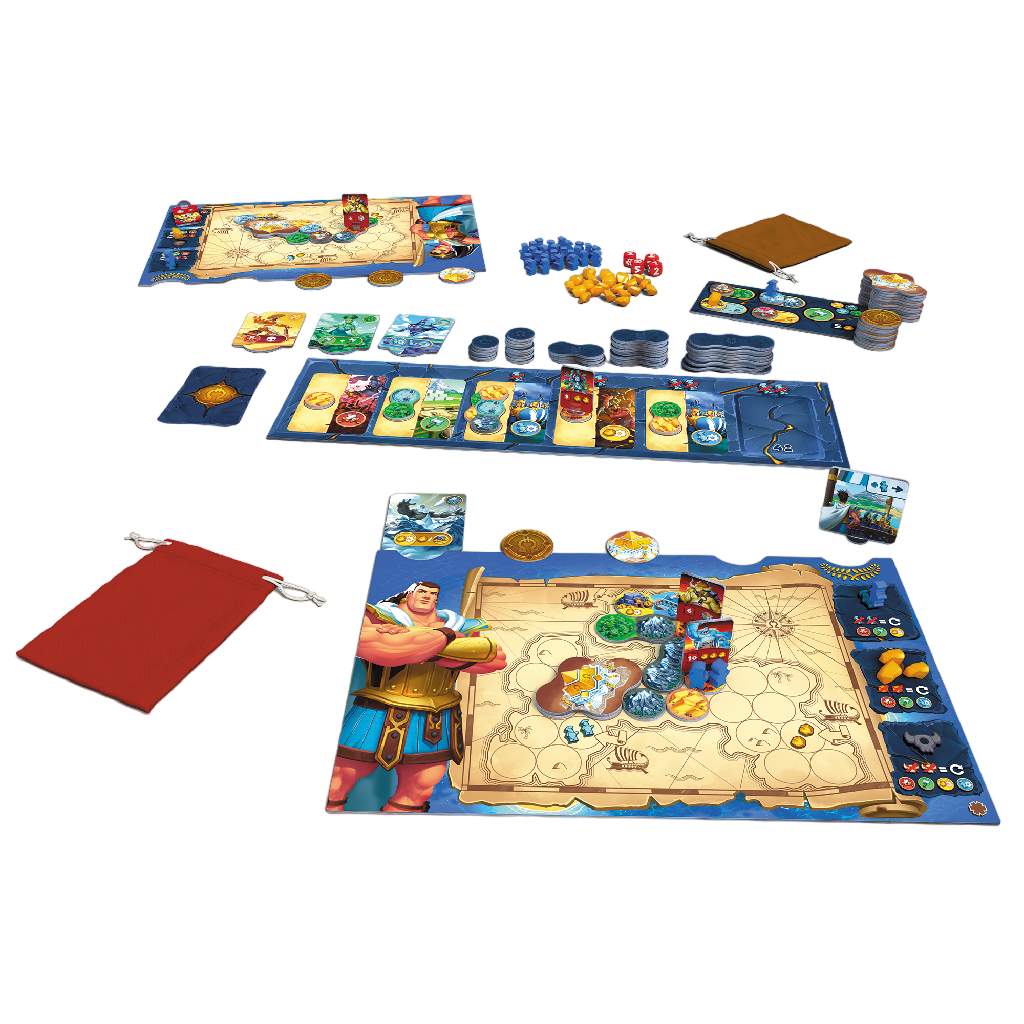 Orichalcum island exploration board game play set up