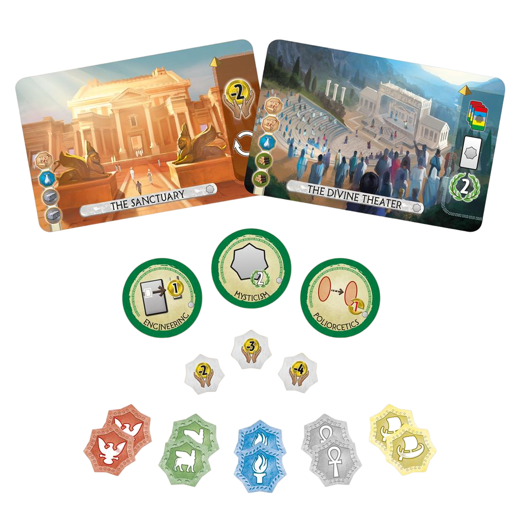 7 Wonders: Duel - Pantheon Board Game Expansion Tokens