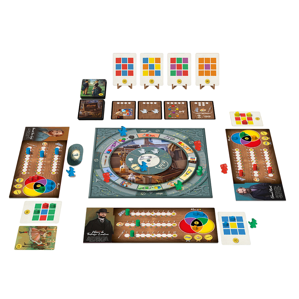 Colors of Paris Board Game Play Set Up
