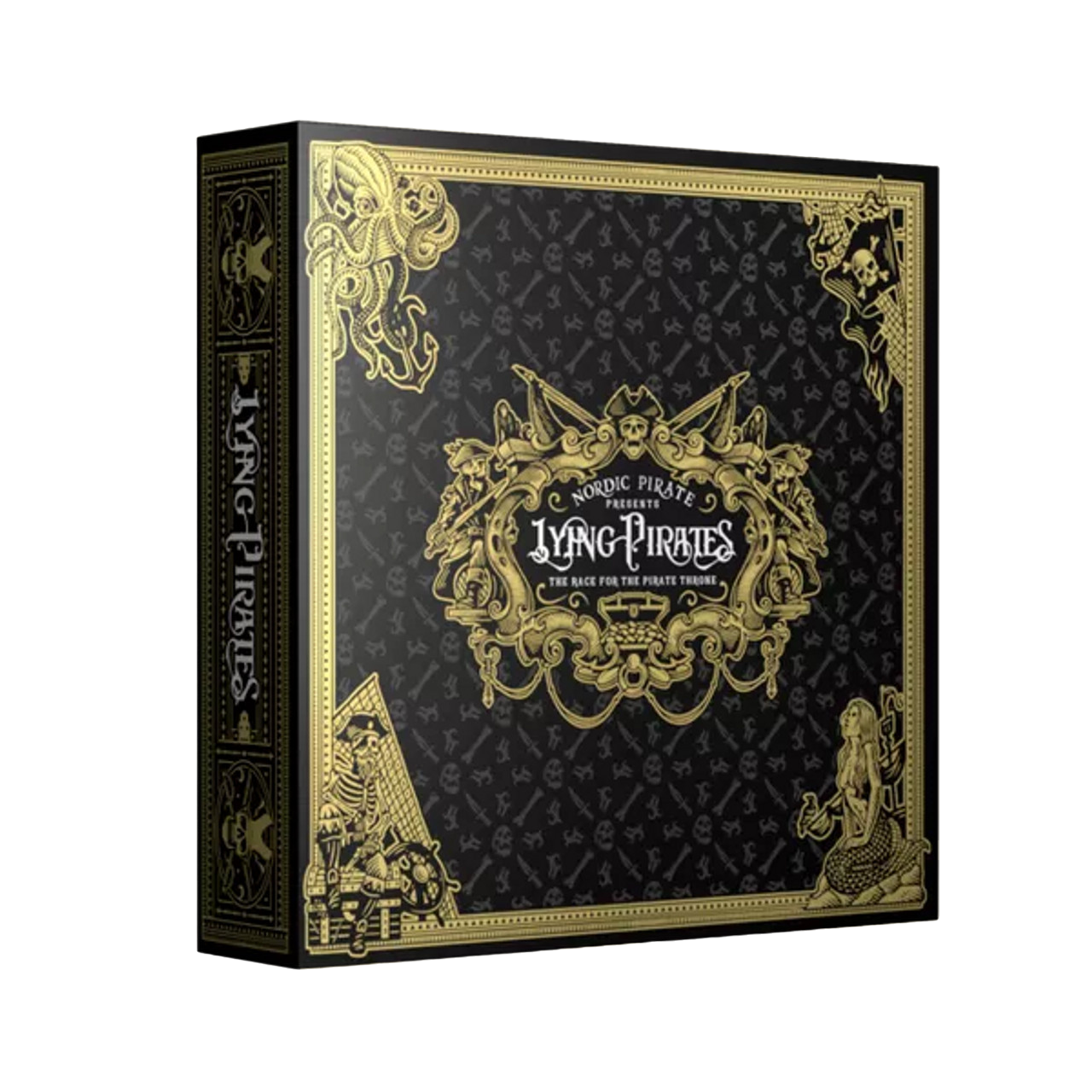 Lying Pirates: The Race for the Pirate Throne - Deluxe Edition strategy board game box cover front