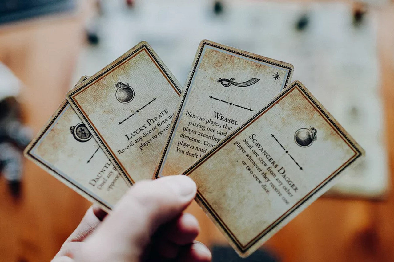 Lying Pirates: The Race for the Pirate Throne - Deluxe Edition strategy board game cards