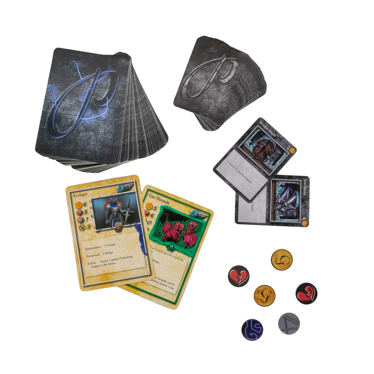 Puppet Masters card game contents