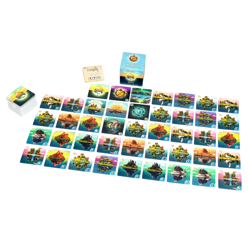 Tranquility cooperative family card game play set up