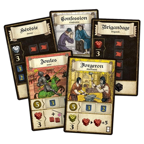 troyes Medieval economic strategy board game cards