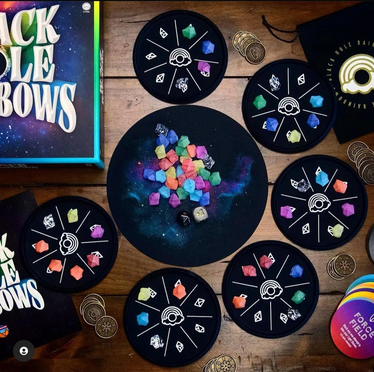Black Hole Rainbows Board Game Play Set Up
