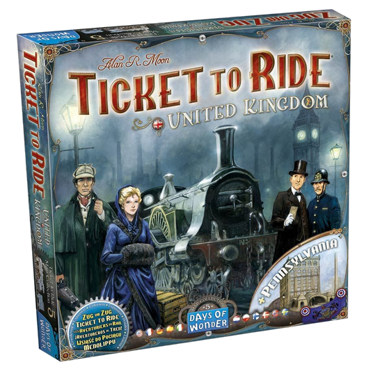 Ticket to Ride: United Kingdom family strategy board game expansion box front