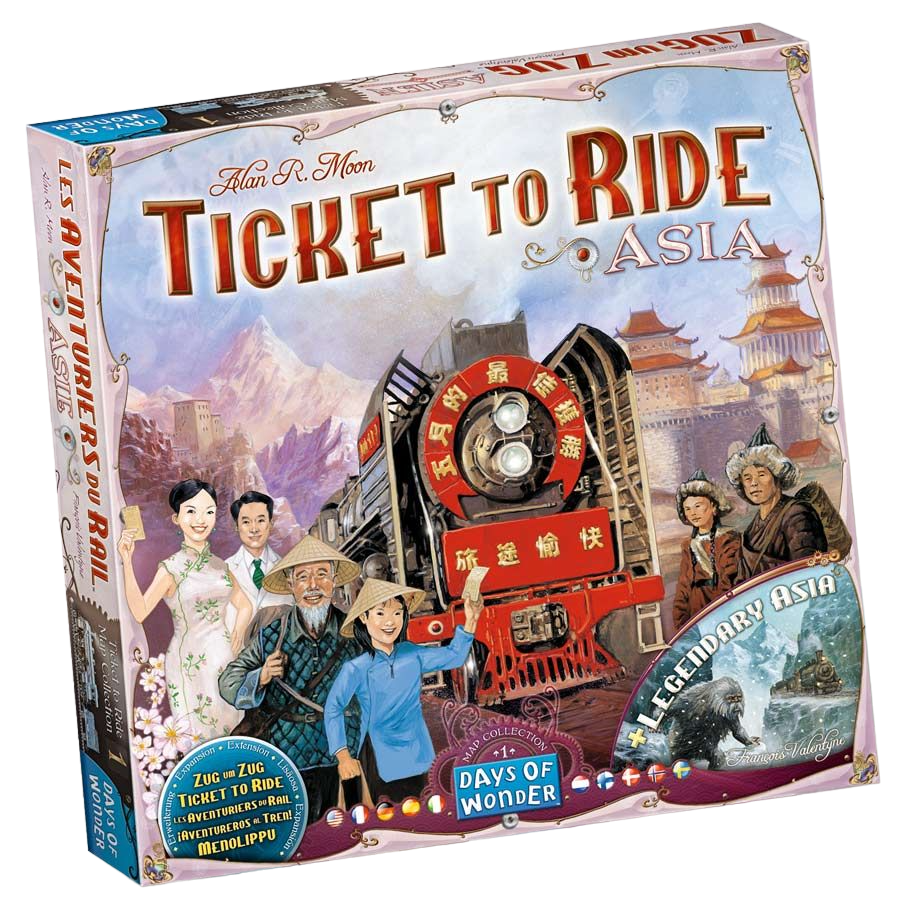 Ticket to Ride: Asia family strategy board game expansion box front