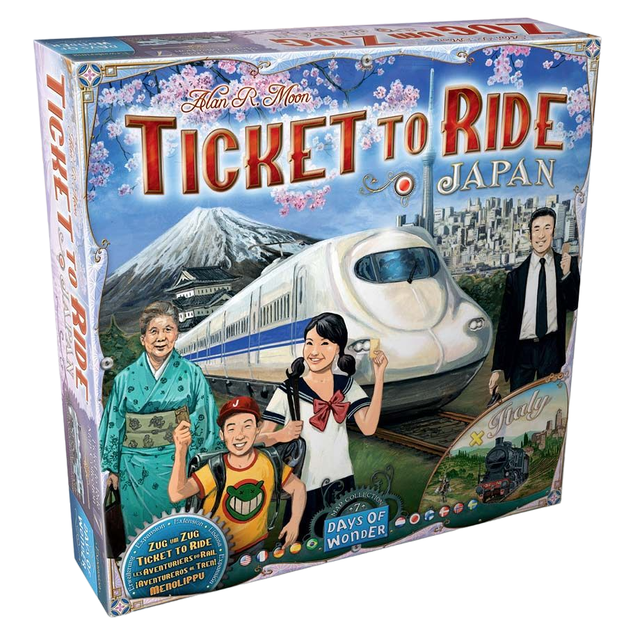 Ticket to Ride: Japan & Italy family strategy board game expansion box front