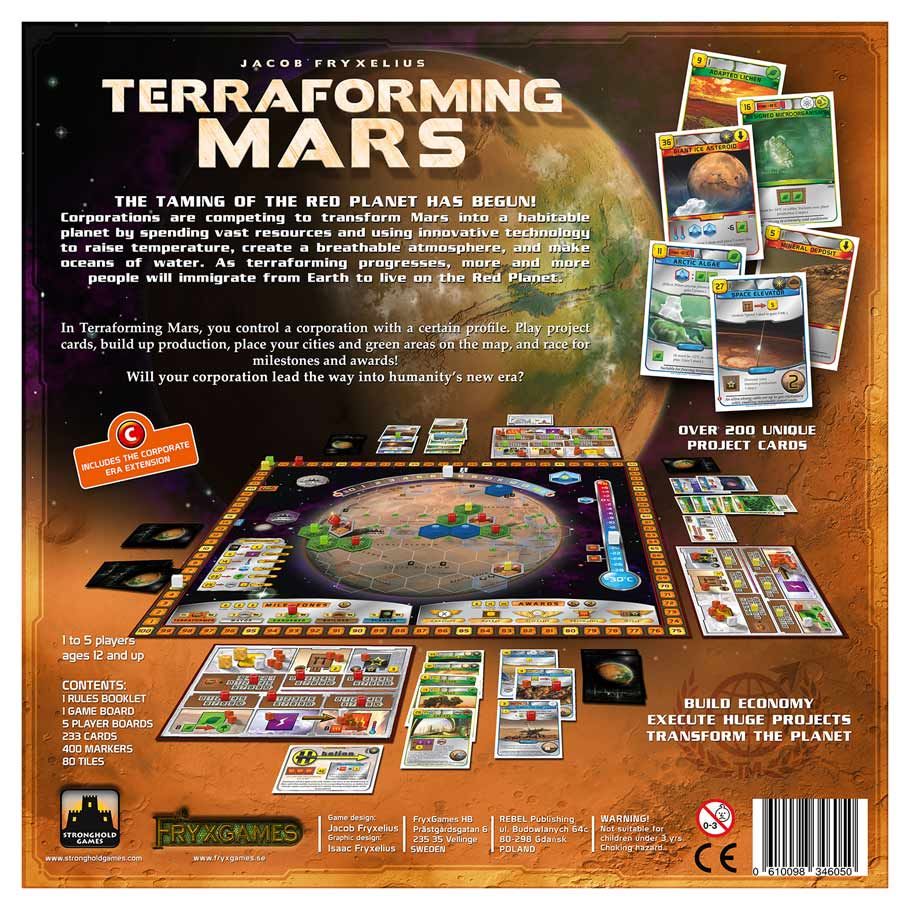 Terraforming Mars board game box back