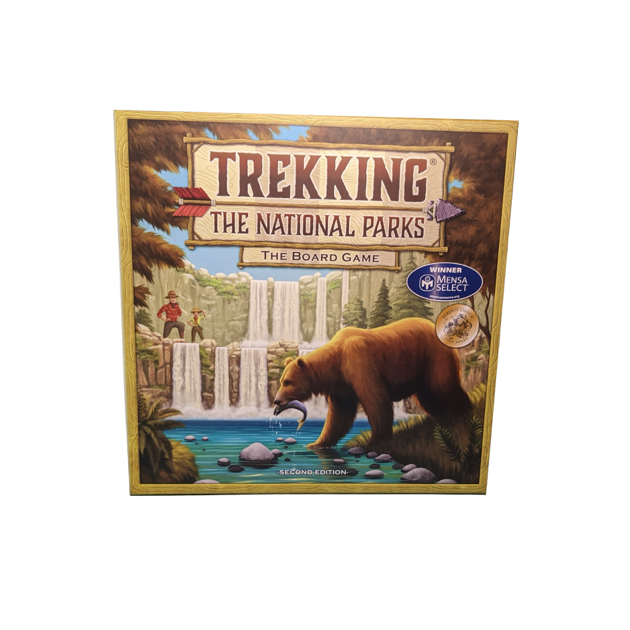 Trekking the National Parks family adventure educational board game box front