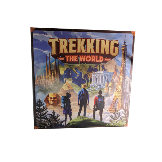Trekking the World family adventure educational board game box front