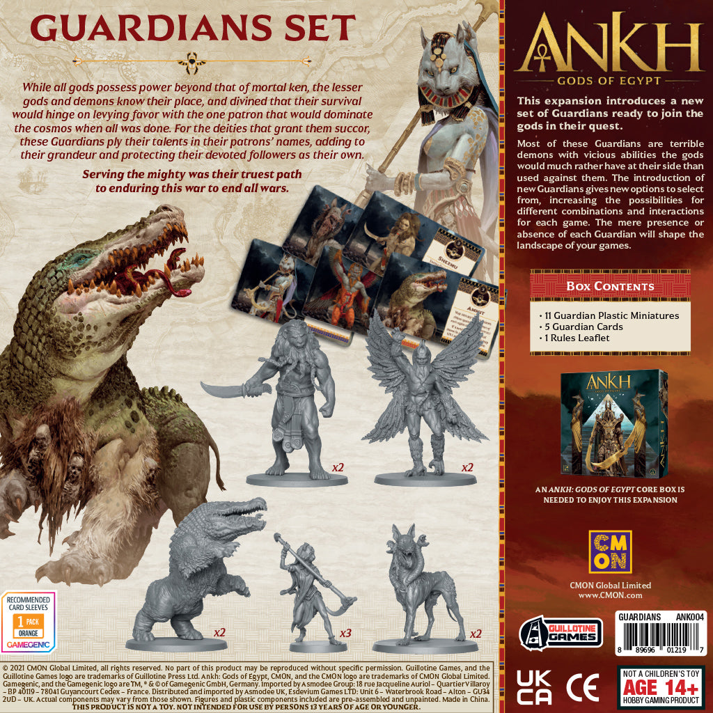 Ankh: Guardians Expansion Box Back