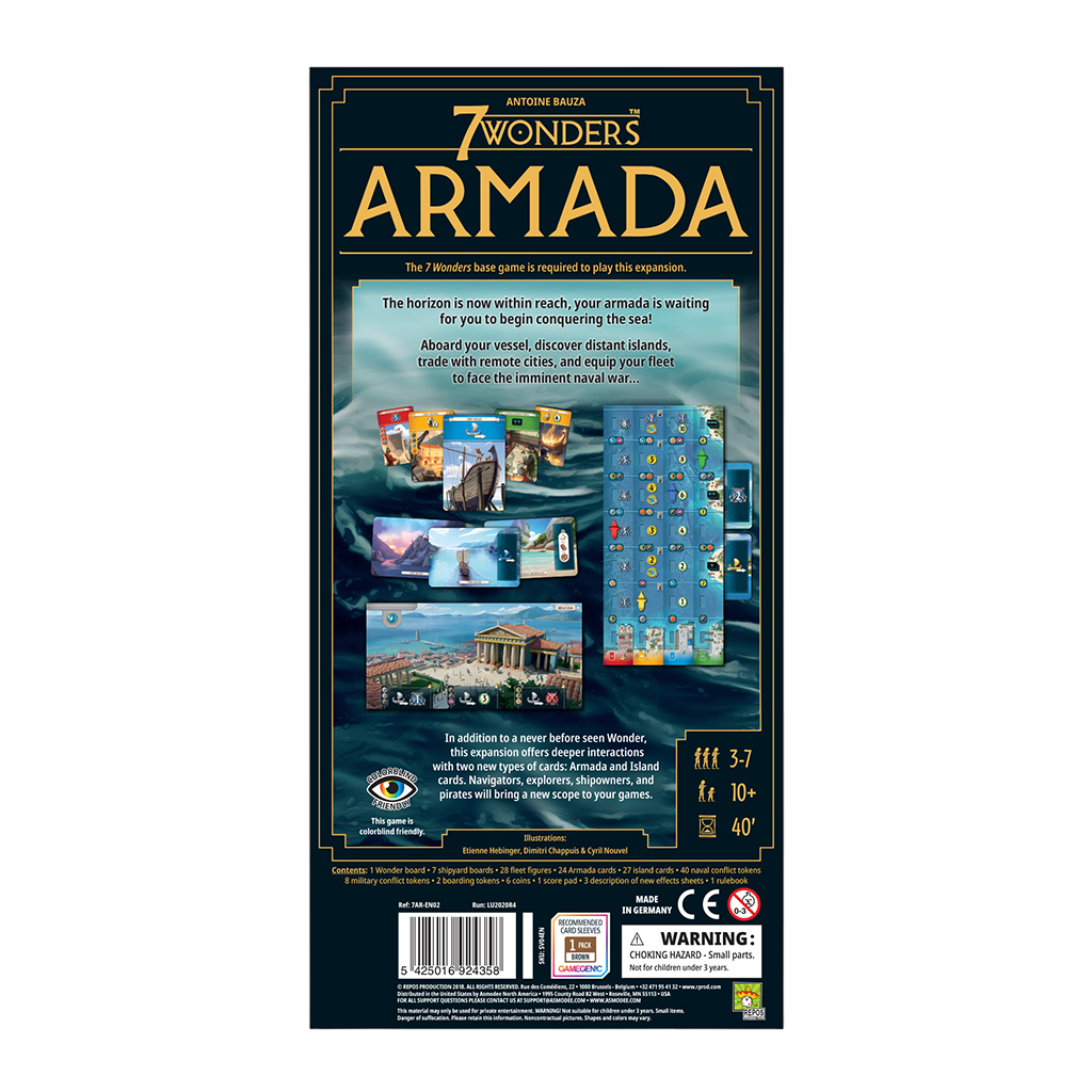7 Wonders: Armada Expansion Box Back