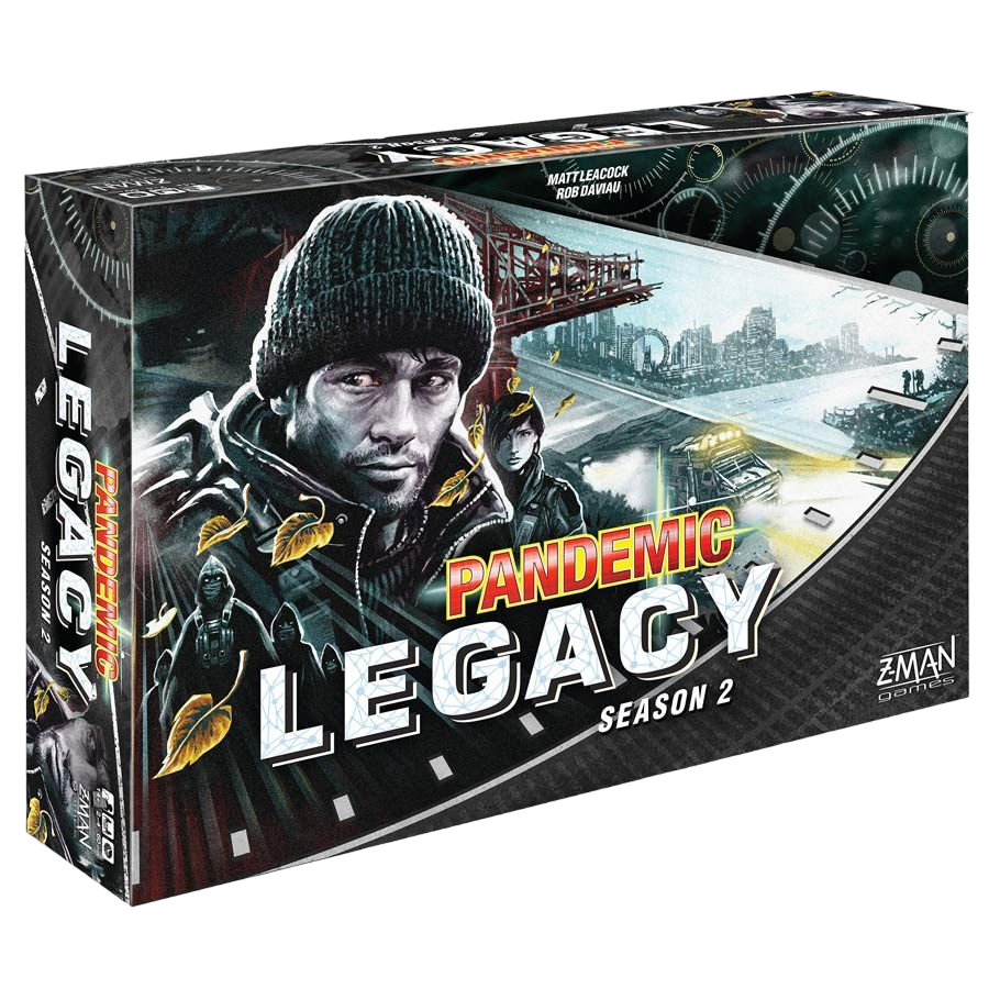 Pandemic: Legacy Season 2 black cooperative sickness board game box front