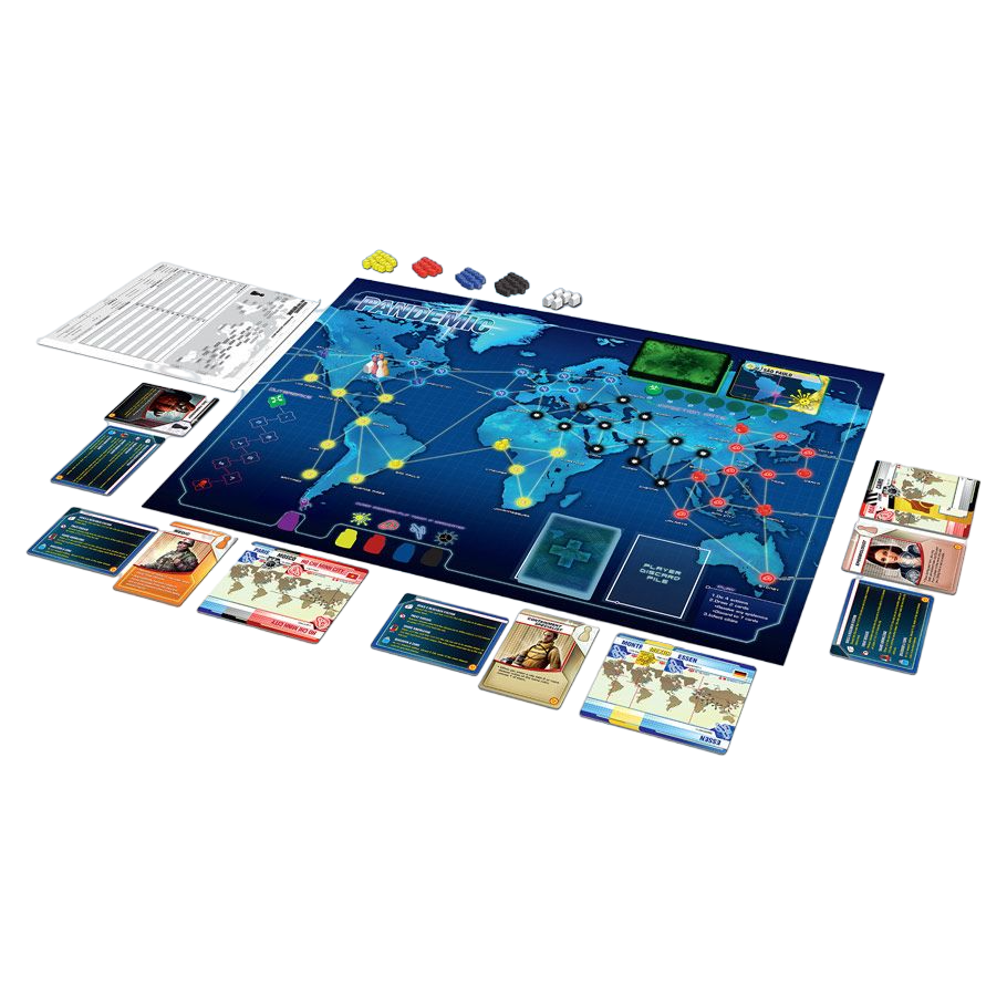 Pandemic: On the Brink cooperative board game play set up