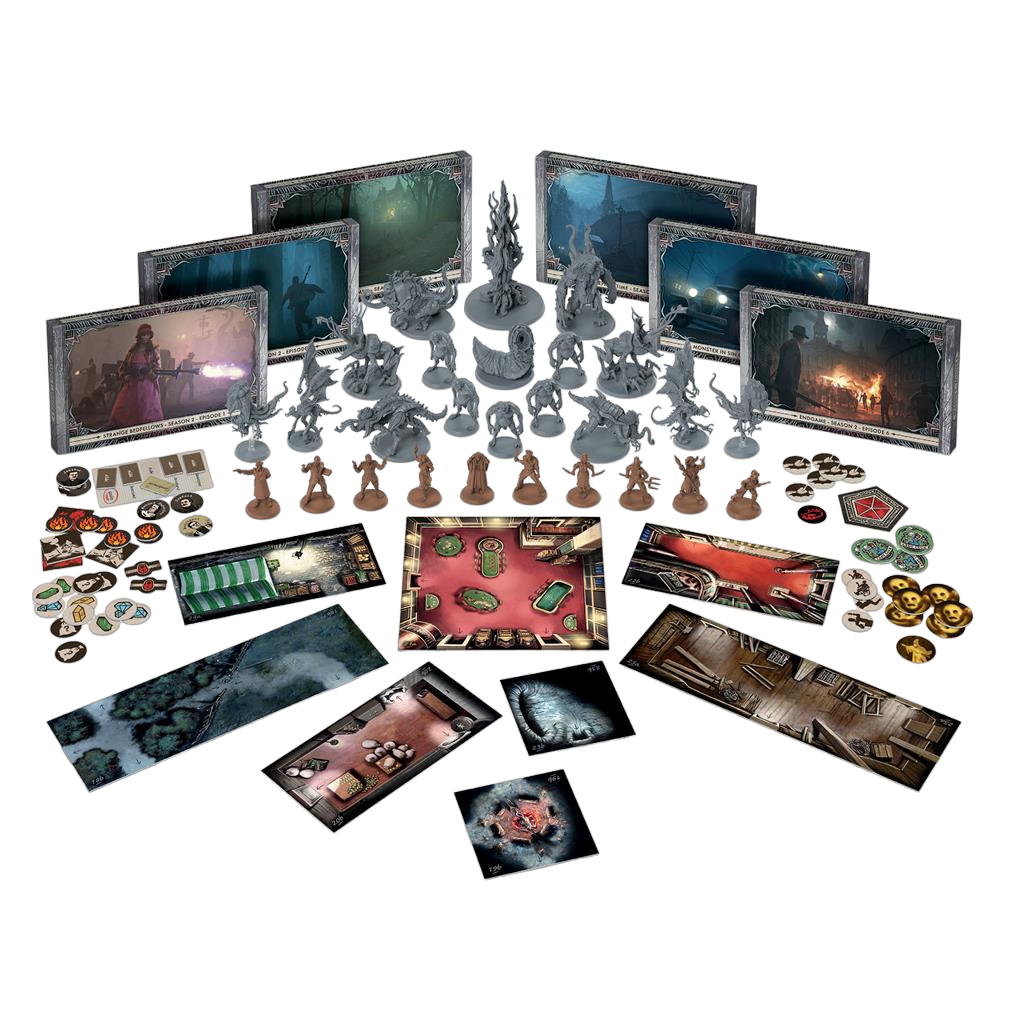 Cthulhu: Death May Die - Season 2 Board Game Expansion Contents Set Up