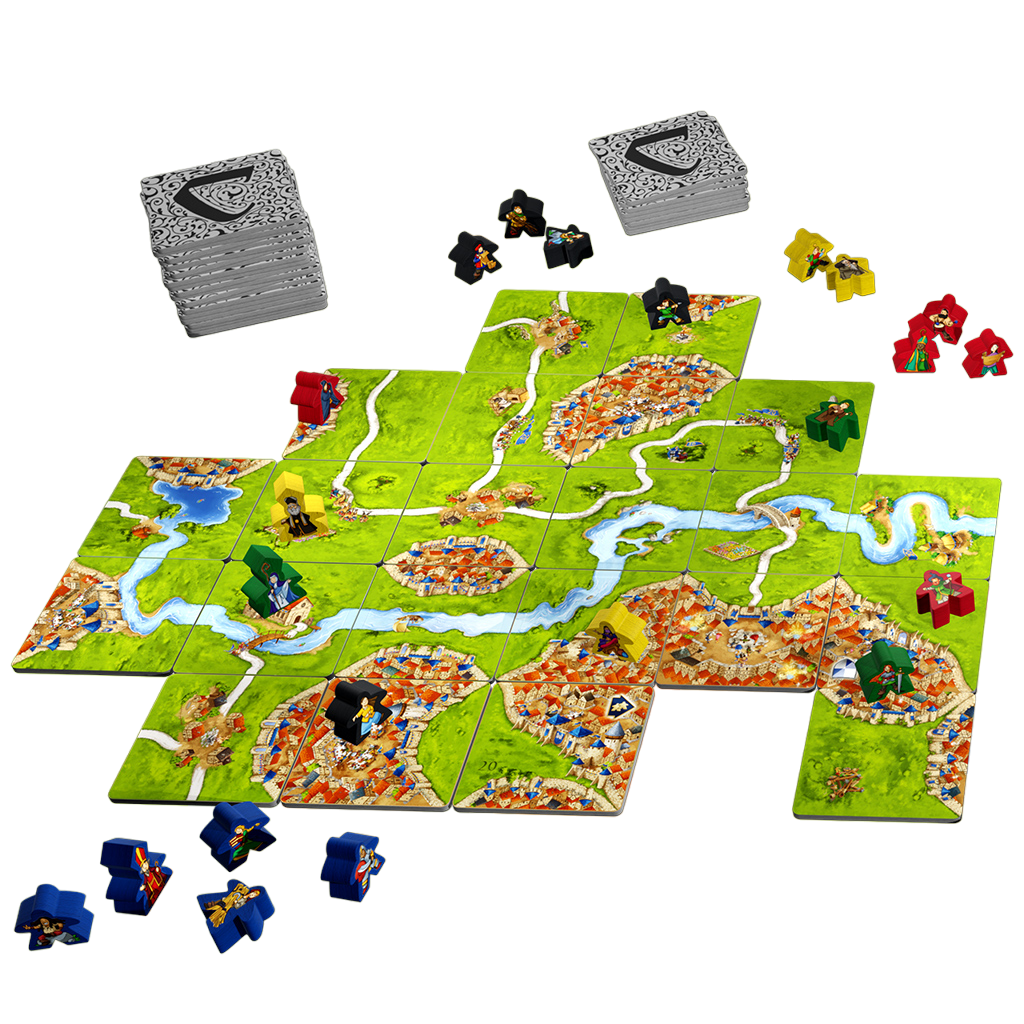 Carcassonne 20th Anniversary Edition Board Game Play Set Up