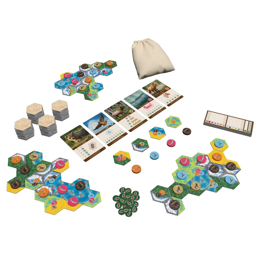 Cascadia Board Game Components