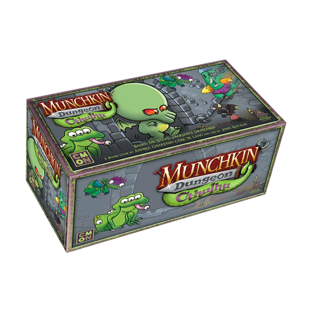 Munchkin Dungeon cthulhu crawling funny board game box cover