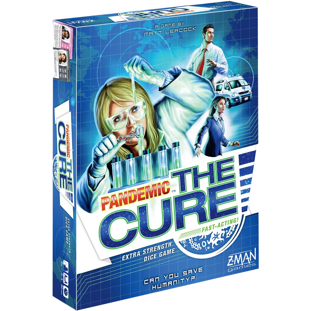 Pandemic: the cure cooperative dice based board game box front