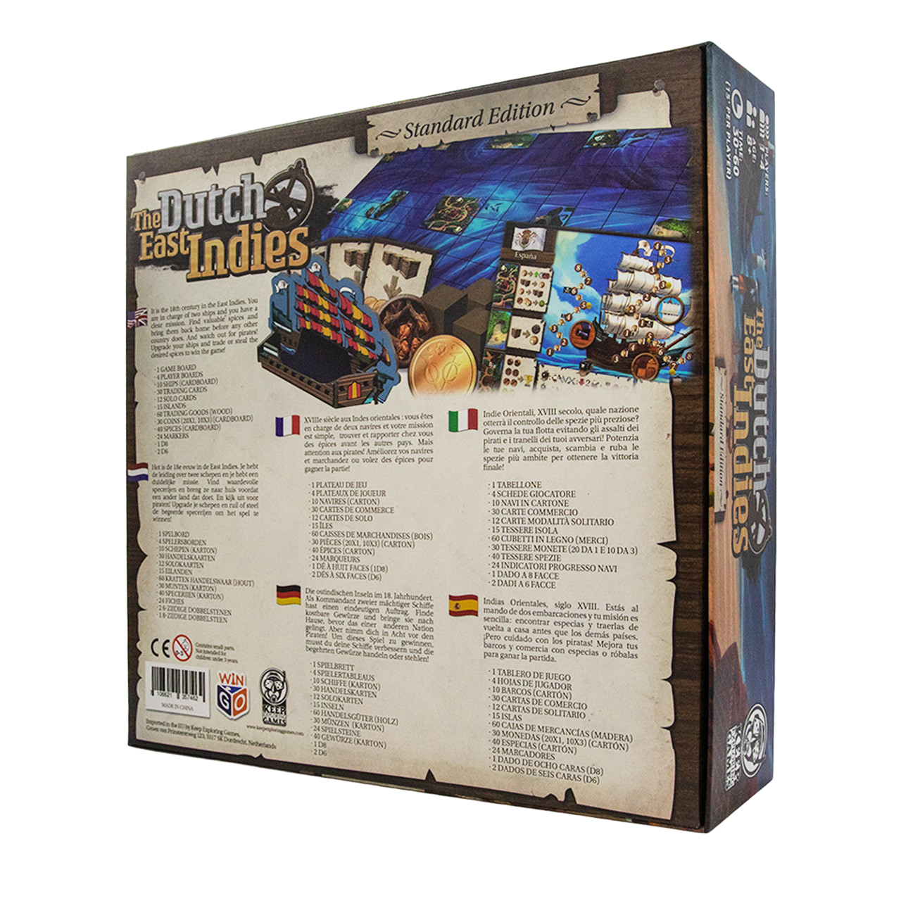 The Dutch East Indies adventure strategy board game box back