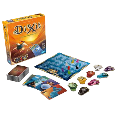 Dixit Board Game Contents in Play