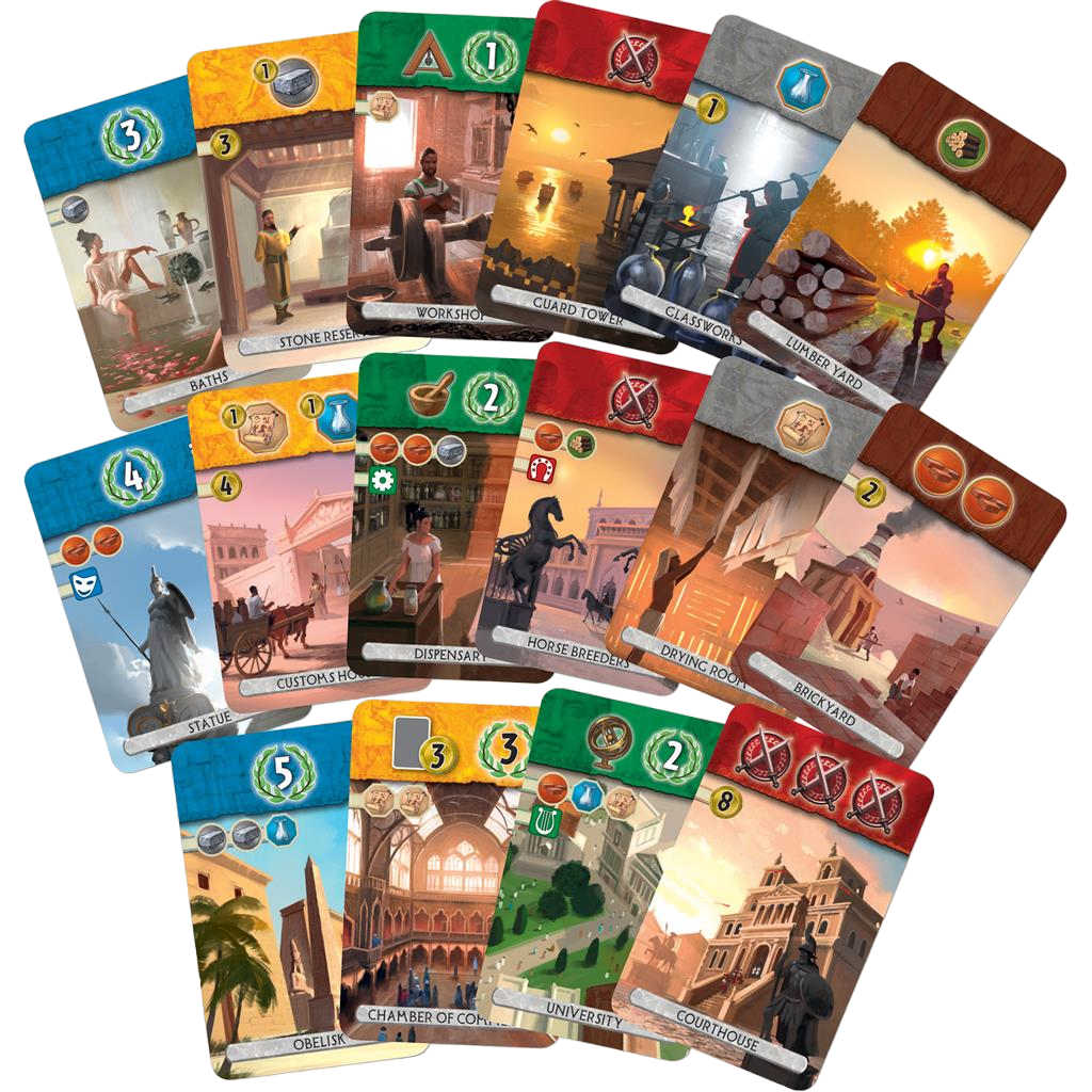 7 Wonders: Duel Board Game Location Cards