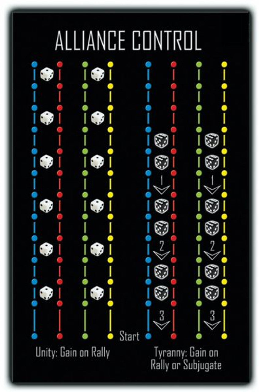 Elite Strategy Board Game Alliance Control Tracker