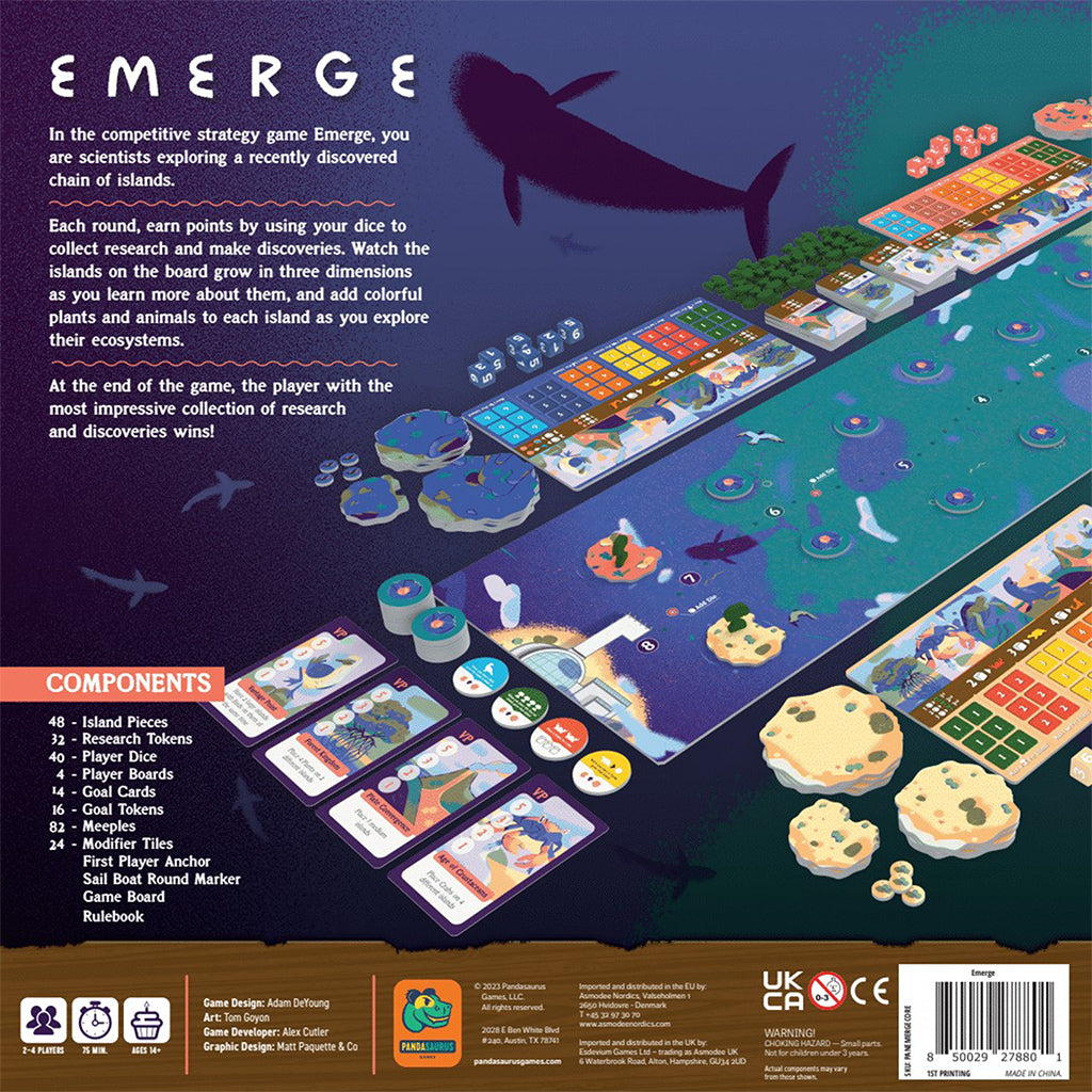 Emerge Strategy Board Game Box Back