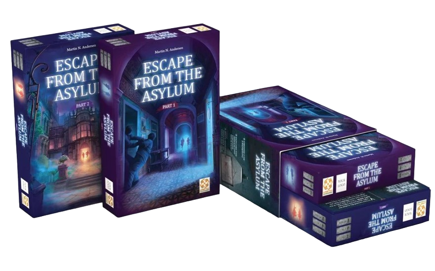 Escape from the Asylum Escape Room in a Box Board Game Boxes