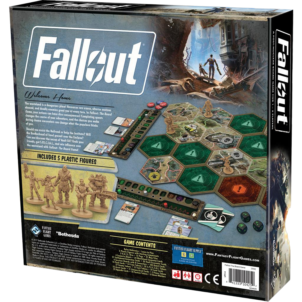 Fallout: The Board Game Box Back