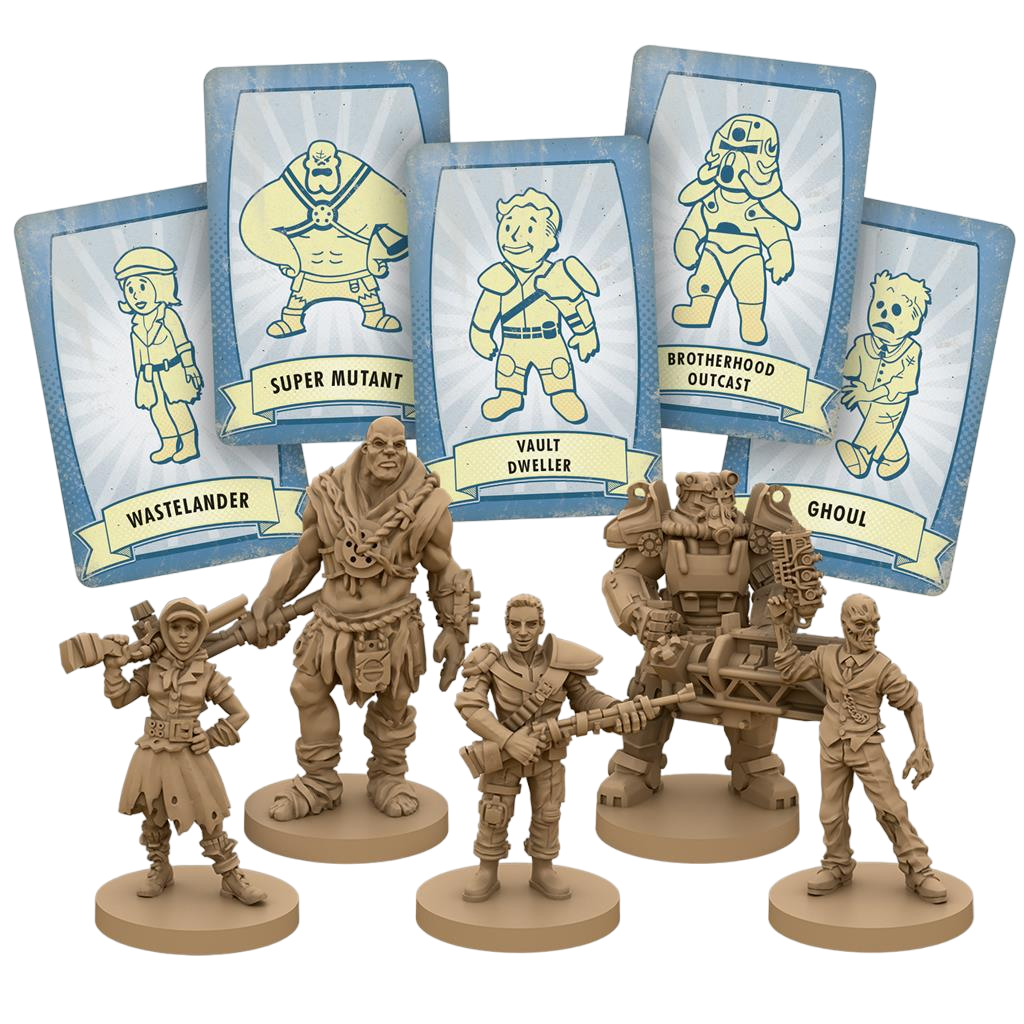 Fallout: The Board Game Minatures and Character Cards