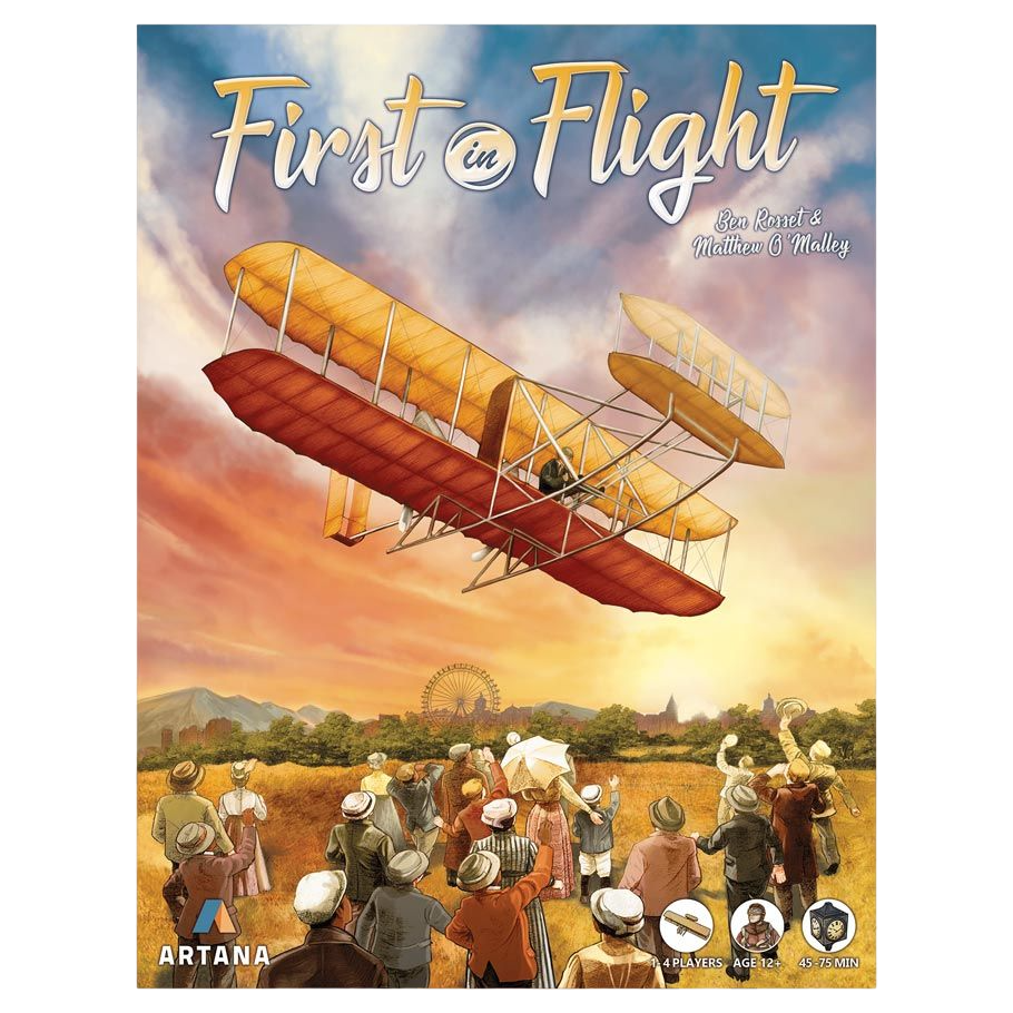 First in Flight Press your luck Board Game Cover