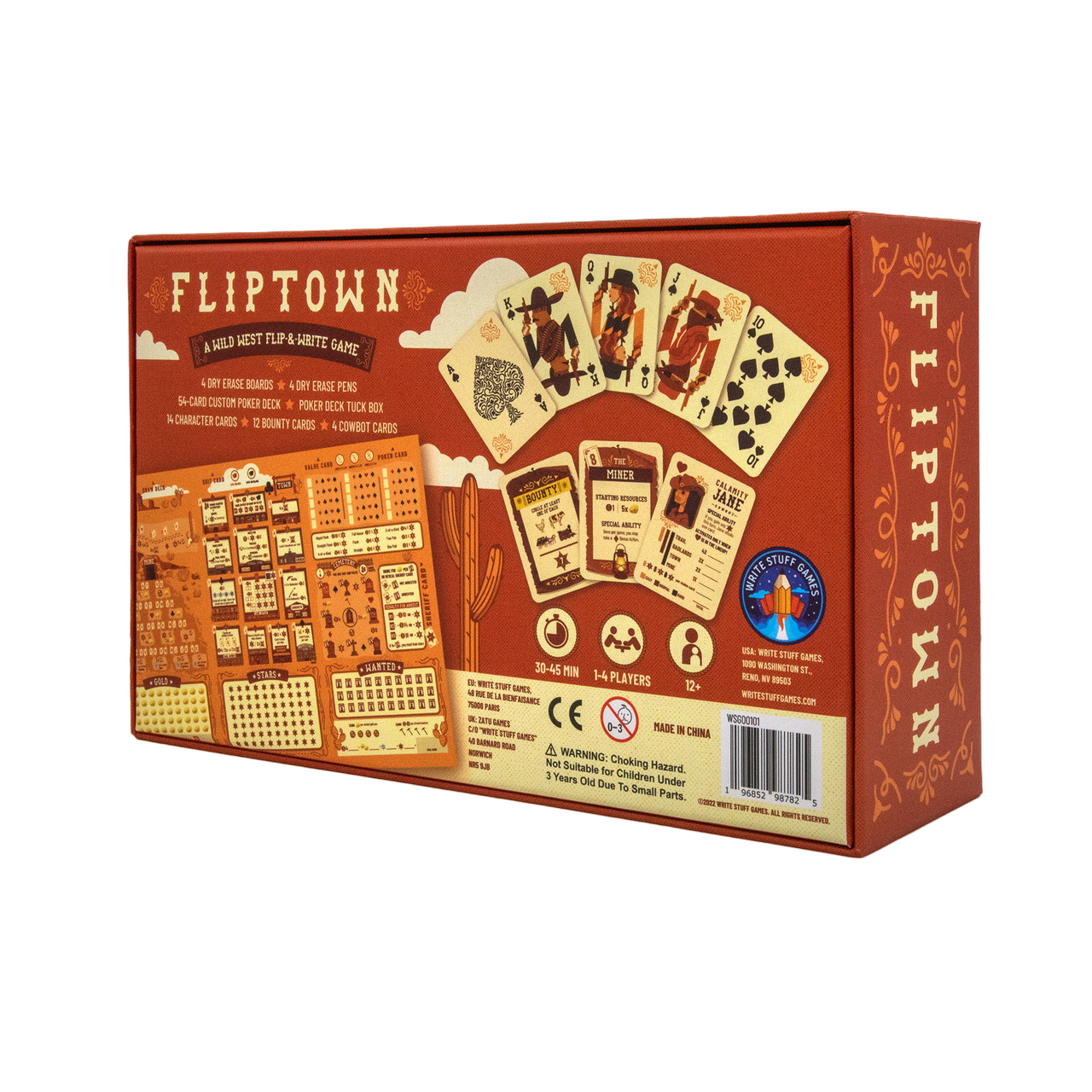 Fliptown flip and write card game box back