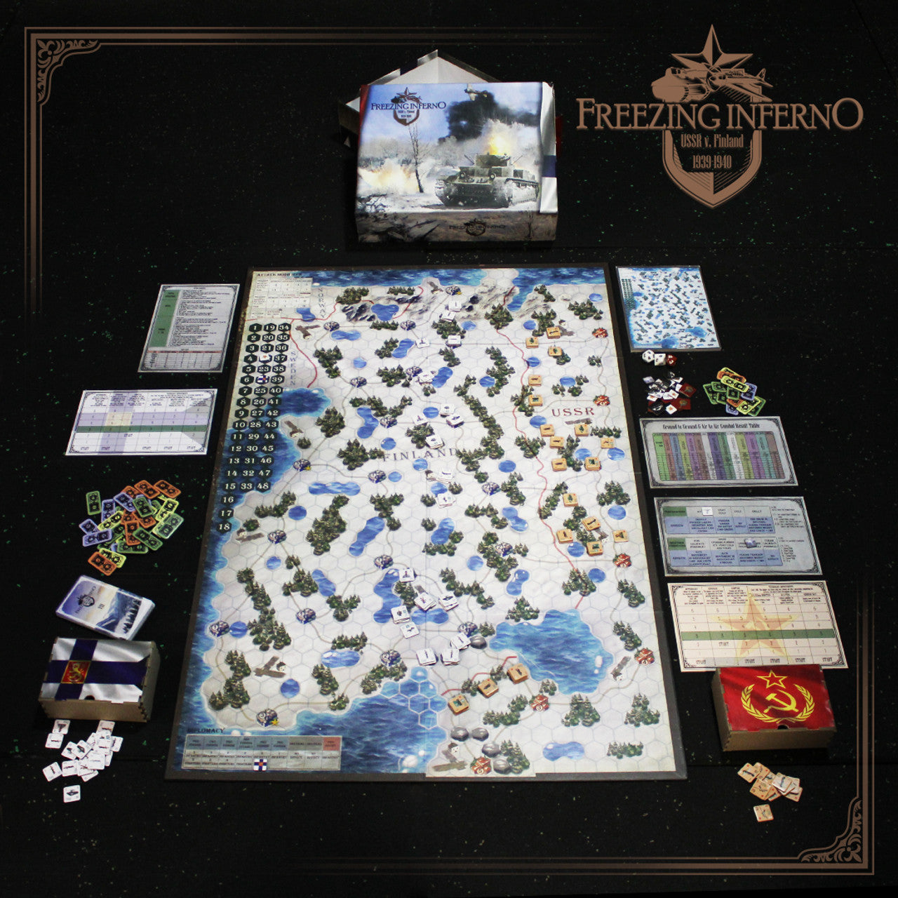 Freezing Inferno War Board Game play full setup