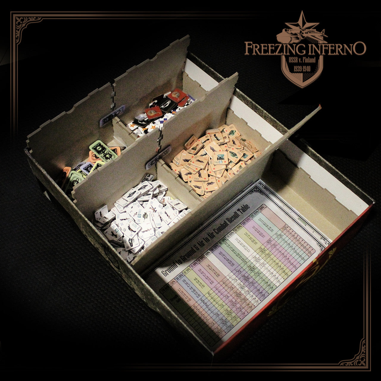 Freezing Inferno War Board Game Box divider