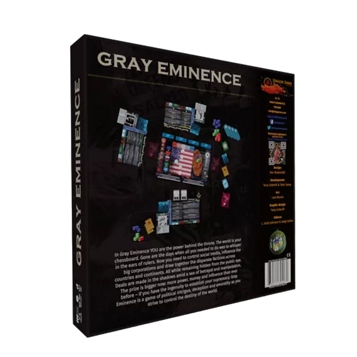 Gray Eminence elimination strategy board game back