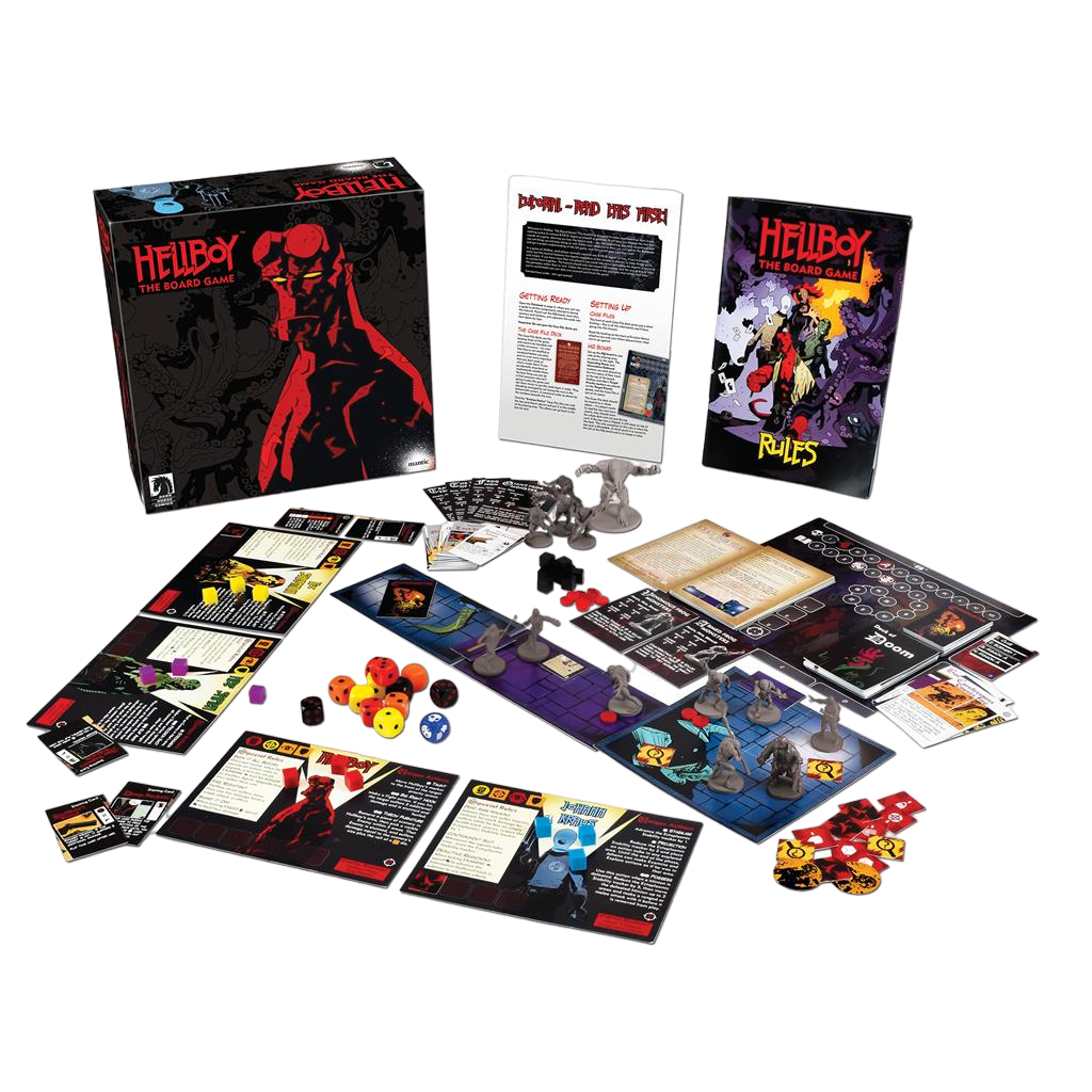 Hellboy: The Board Game strategy play set up