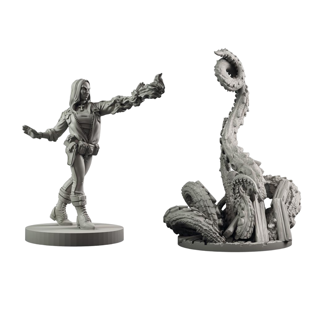 Hellboy: The Board Game strategy miniature kraken and priest