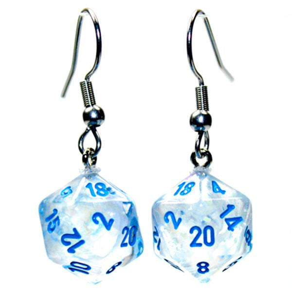 Hook Earrings Borealis Icicle Mini d20 Pair