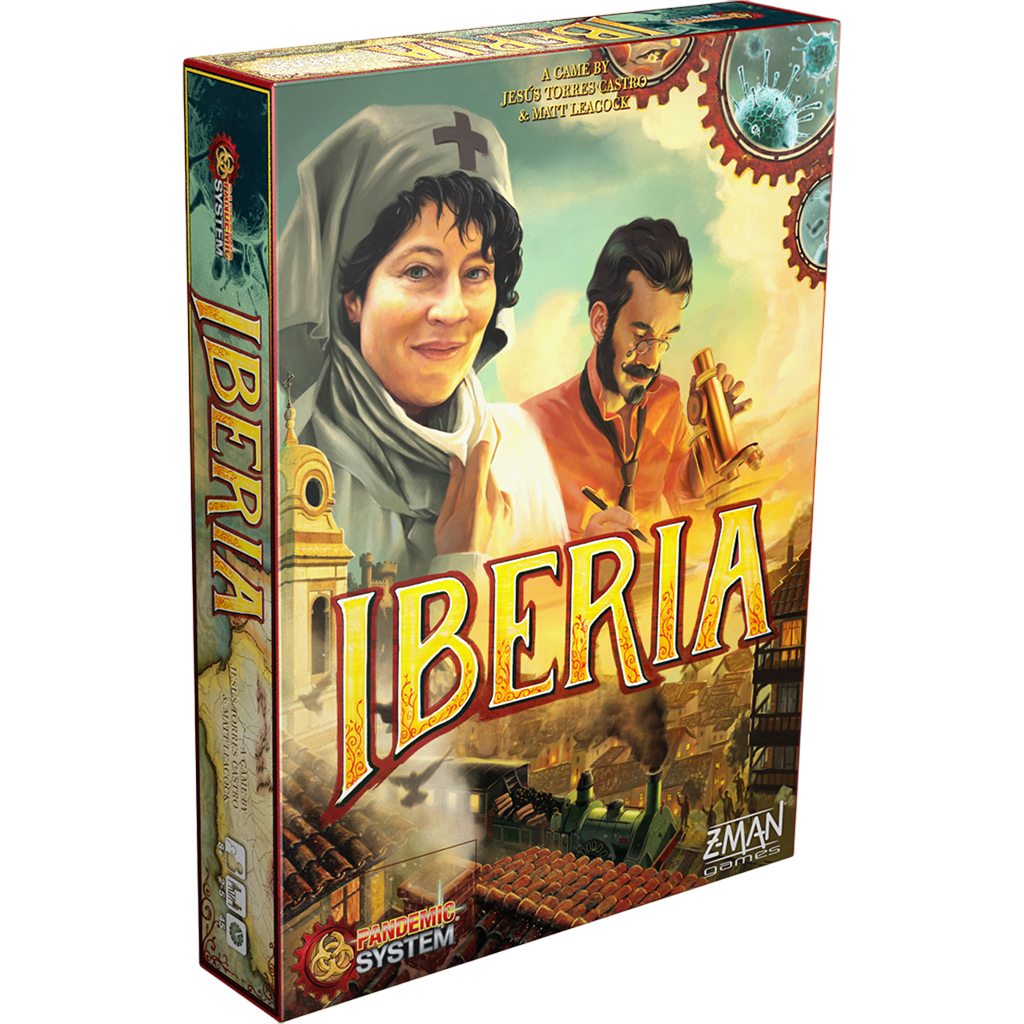 Pandemic: Iberia historical disease curing board game box front